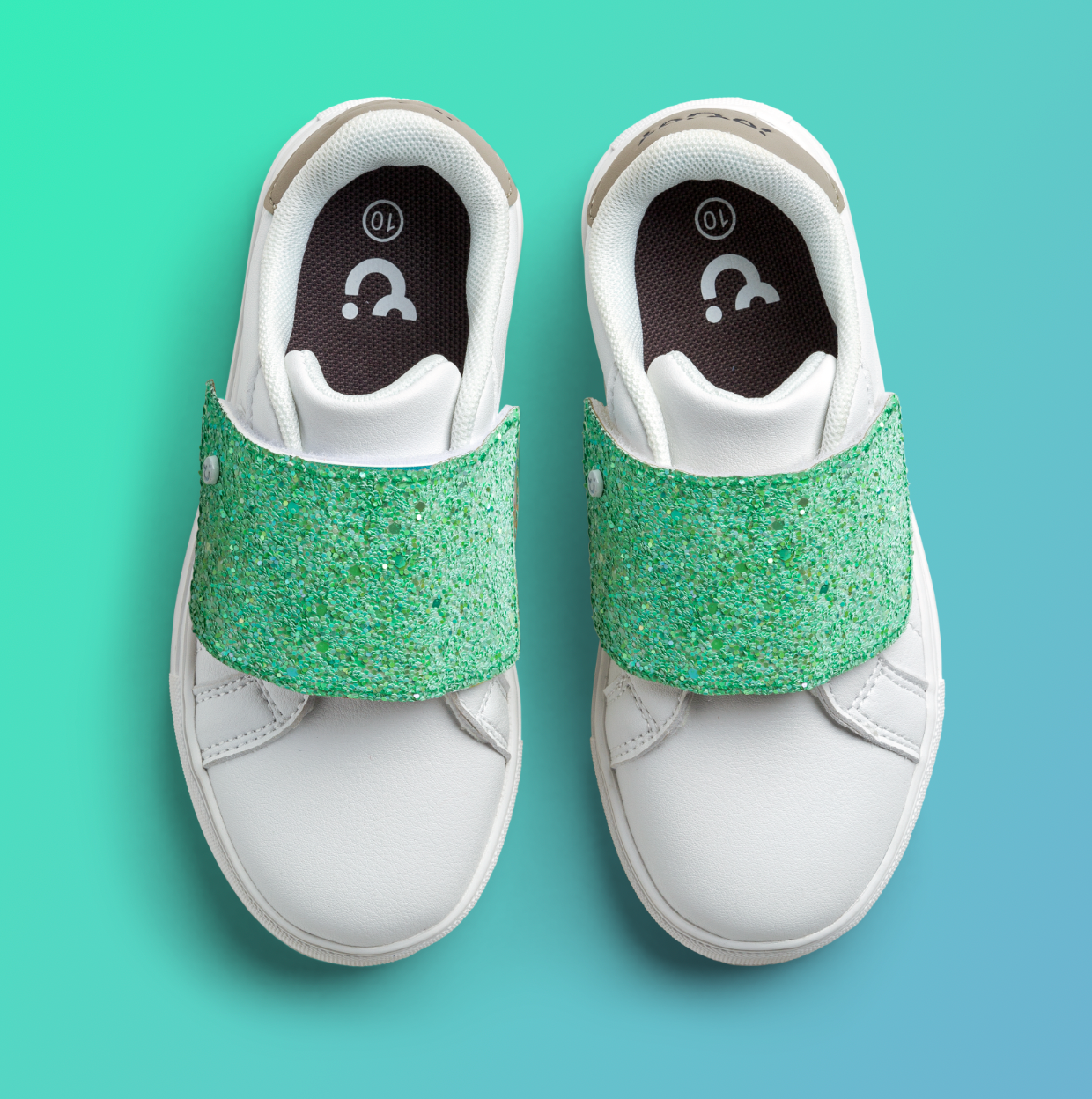 Emerald Green Glitter Snap Set 🍃