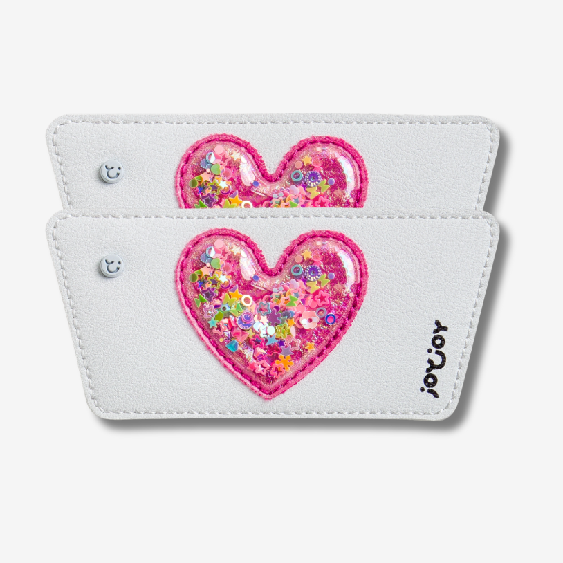 Neon Pink Heart Shaker Snap Set