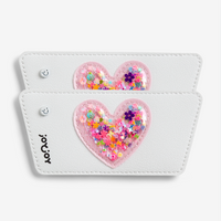 Pink heart shaker snap set