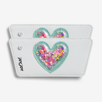 Blue heart shaker snap set